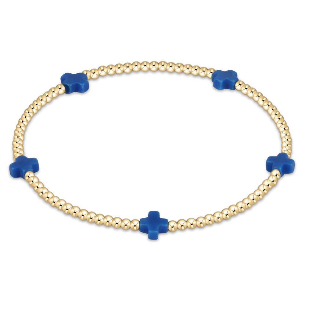 Signature Cross Small 2mm Gold Bracelet