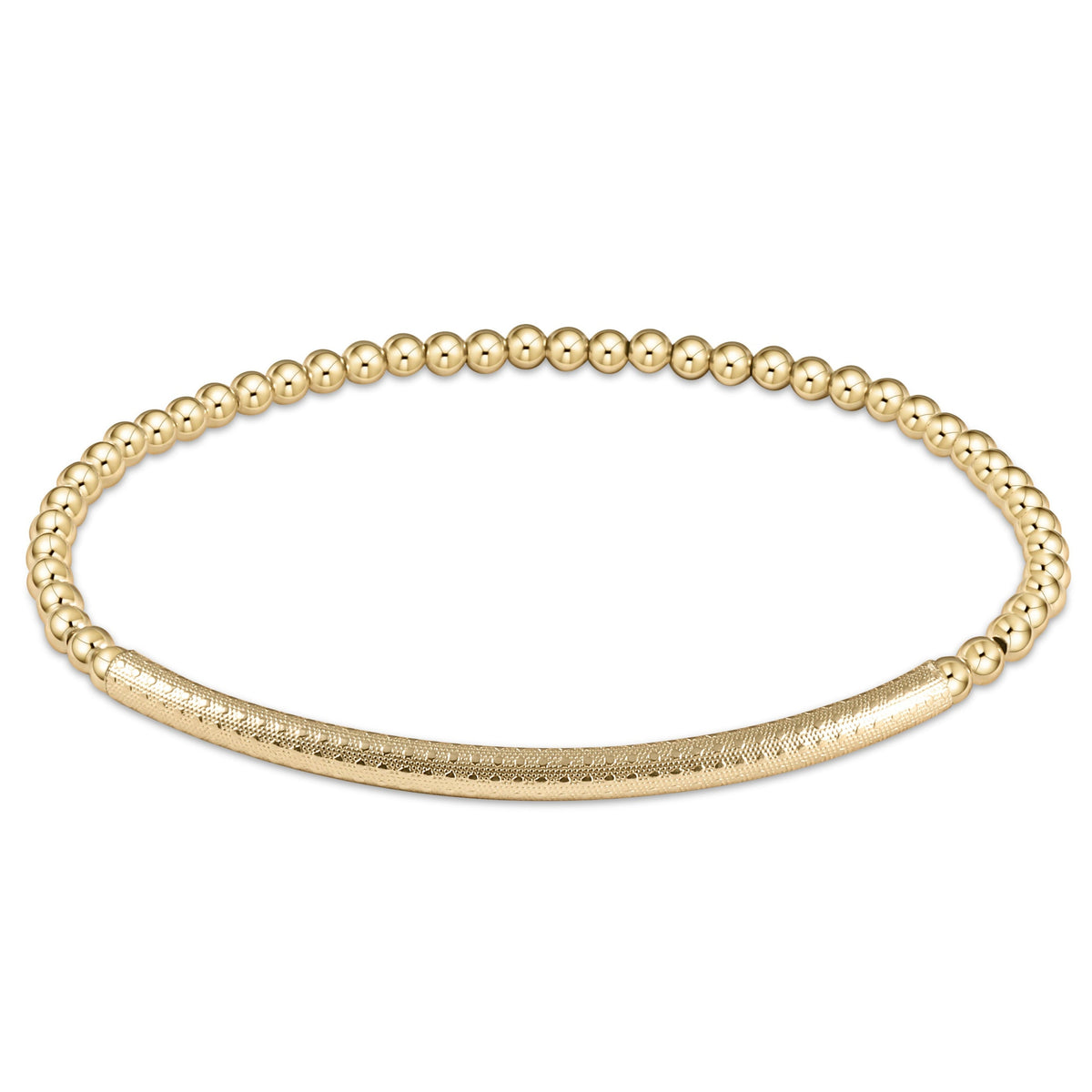 Bliss Bar Textured Gold 3mm Bracelet