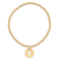 egirl Classic Gold 3mm Bead Bracelet - Blessed Gold Disc