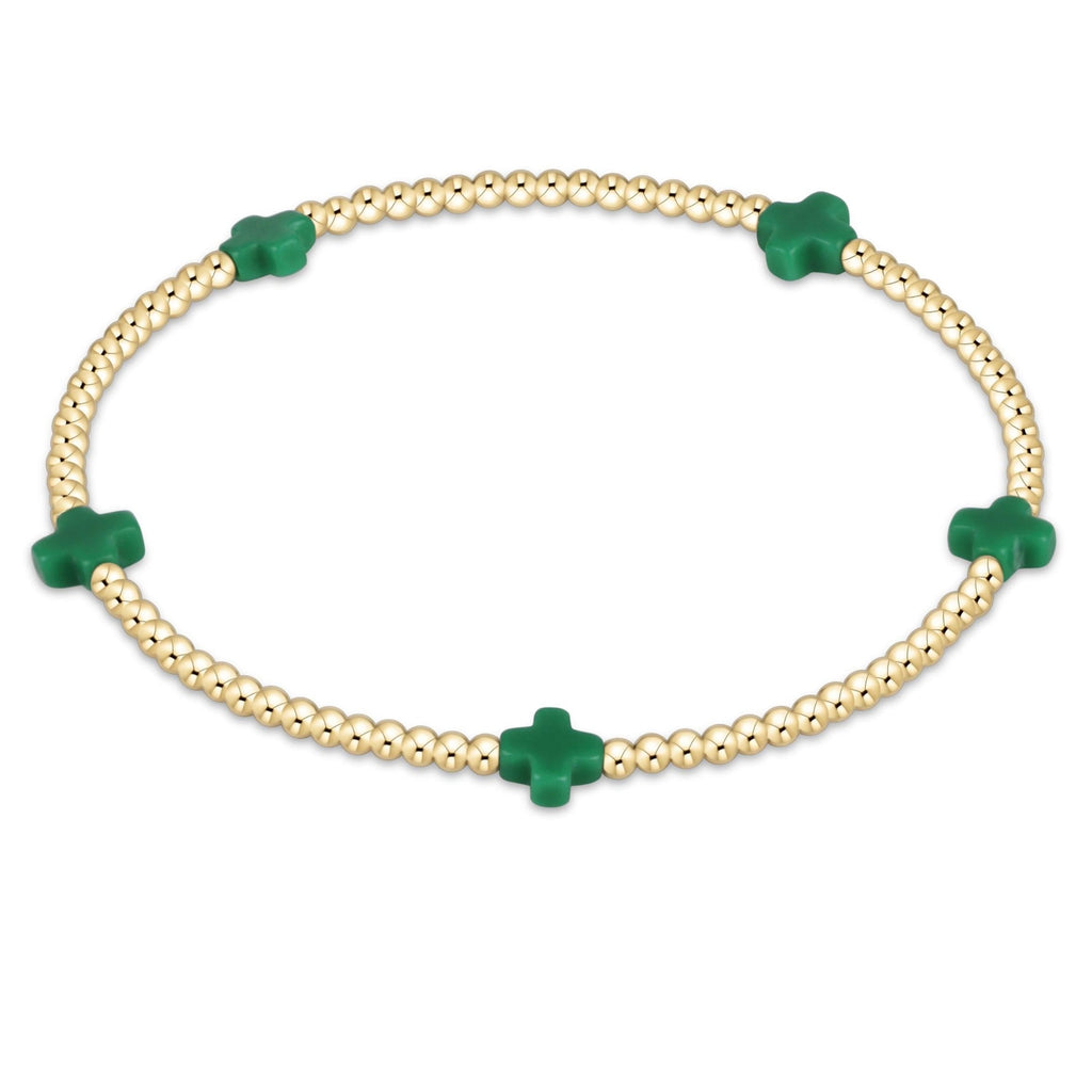 Signature Cross Small 2mm Gold Bracelet