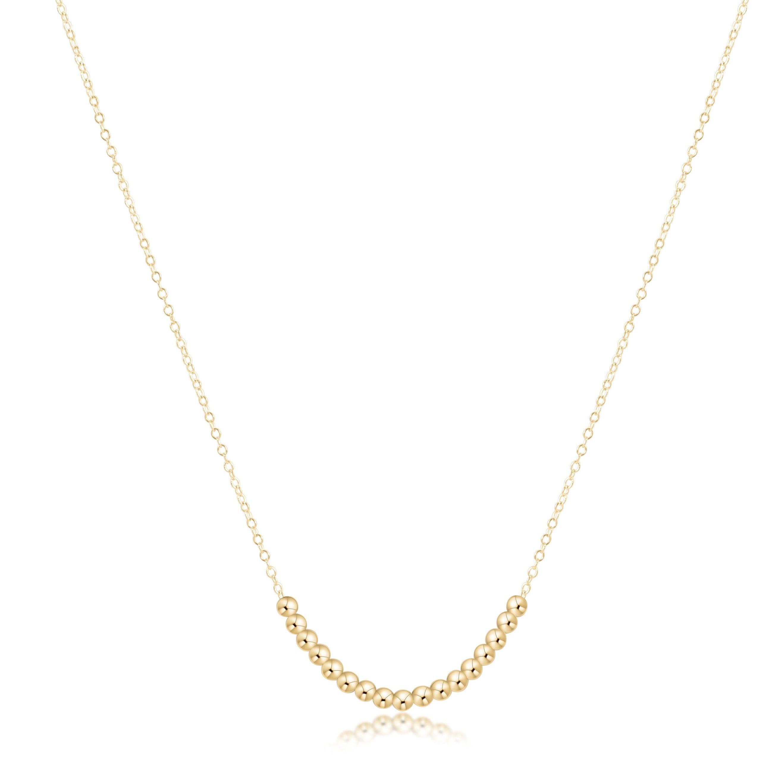 16" Necklace Gold - Beaded Bliss Small Gold