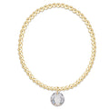Classic Gold 3mm Bracelet - Reflection Charm - 04
