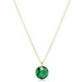 16" Necklace Gold - Reflection Small Charm - 05