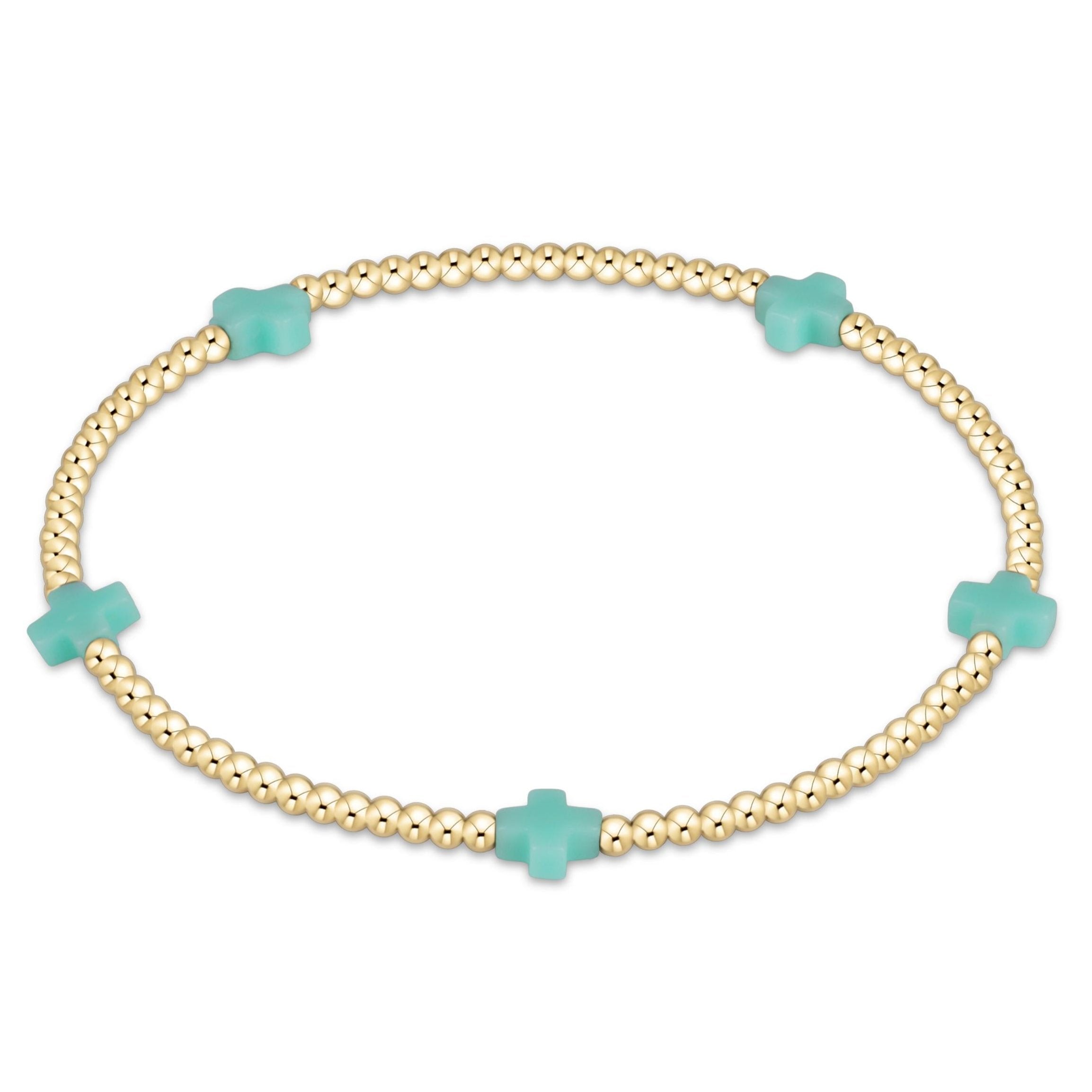 egirl Signature Cross Small 2mm Gold Bracelet
