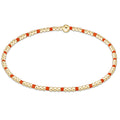 Gameday Hope Sincerity Pattern 2mm Bead Bracelet - Bright Orange