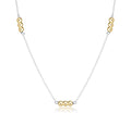 Choker Joy Simplicity Chain Sterling Mixed Metal - 3mm Gold