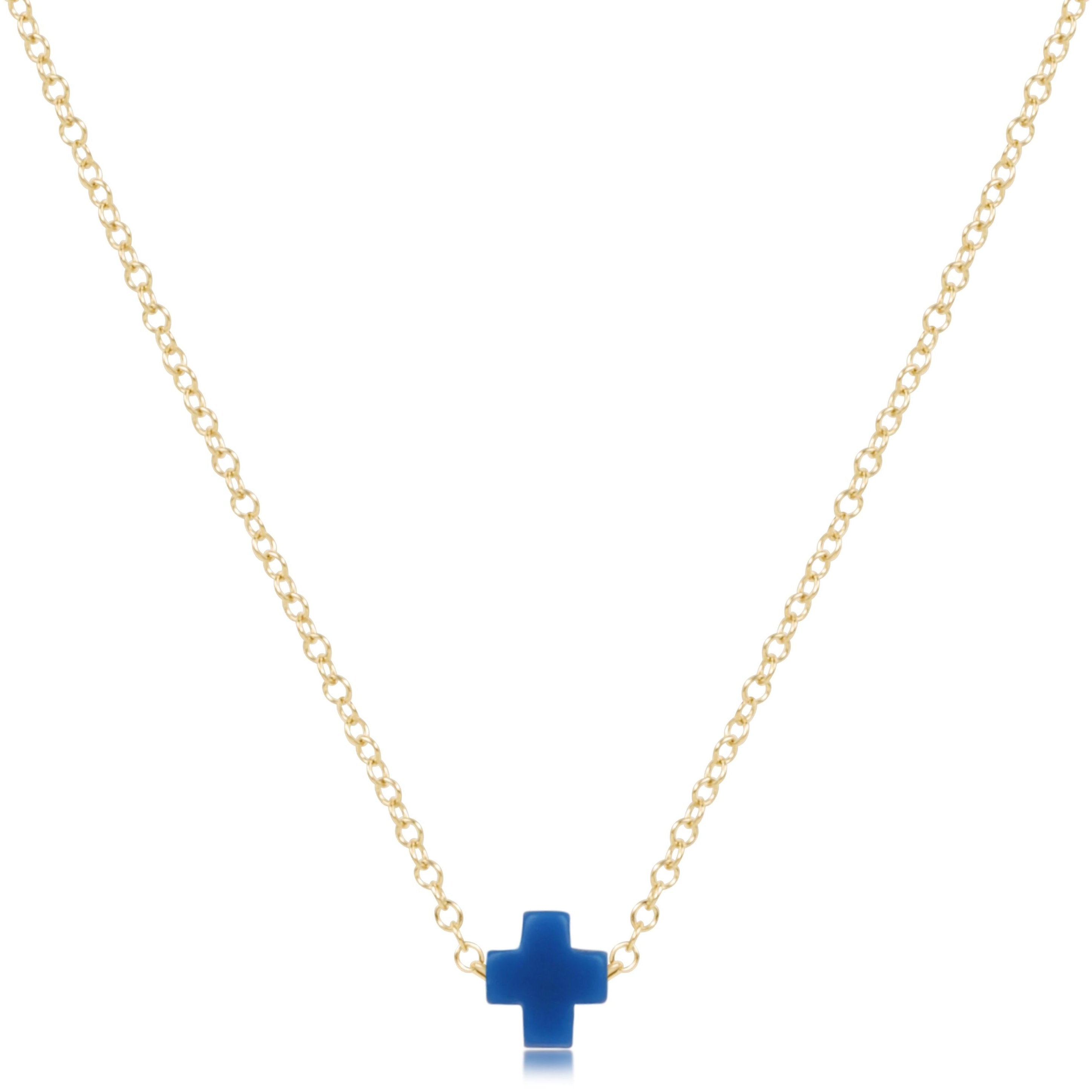 egirl 14" Necklace Gold - Signature Cross Small