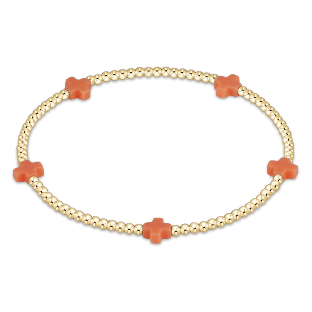 egirl Signature Cross Small 2mm Gold Bracelet