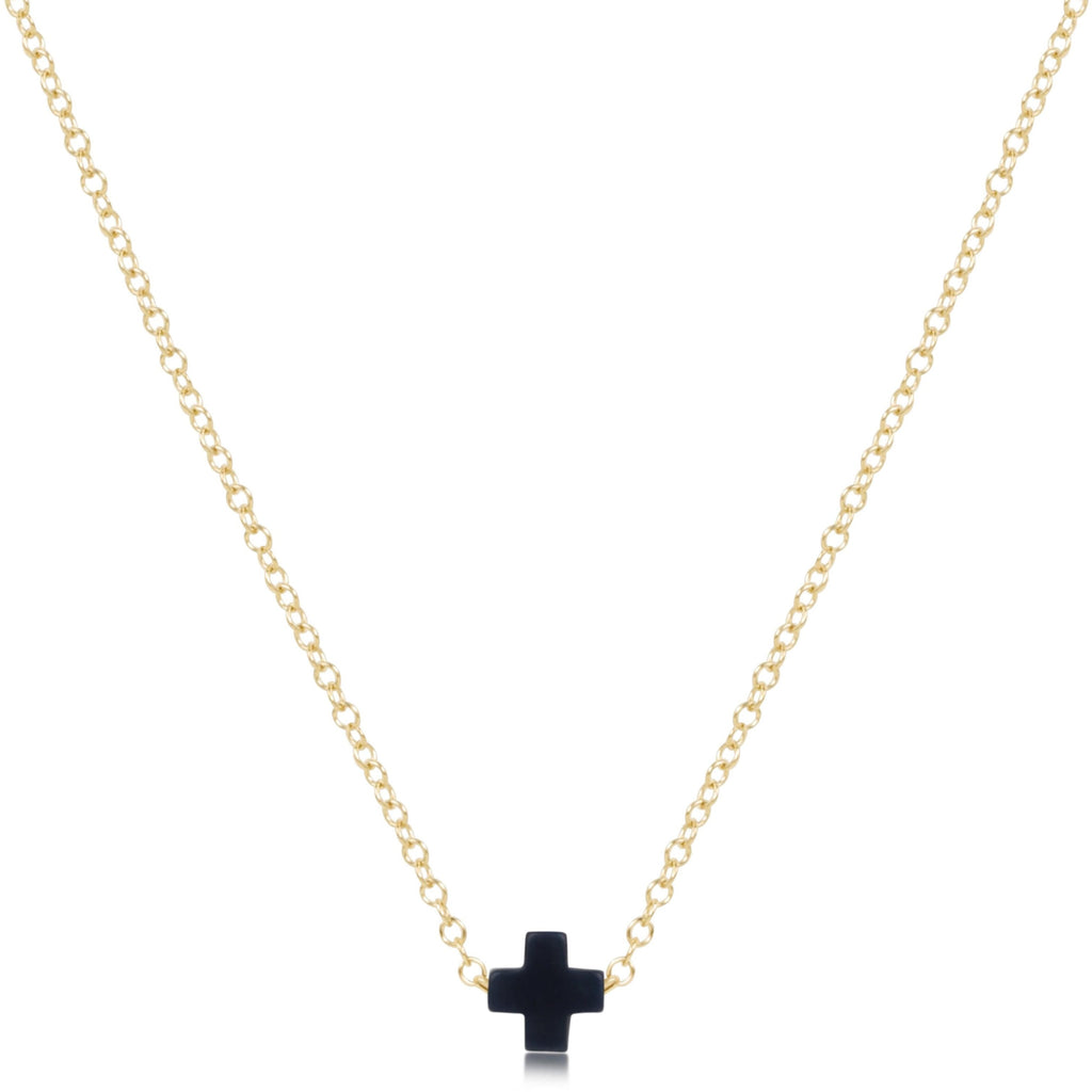 egirl 14" Necklace Gold - Signature Cross Small
