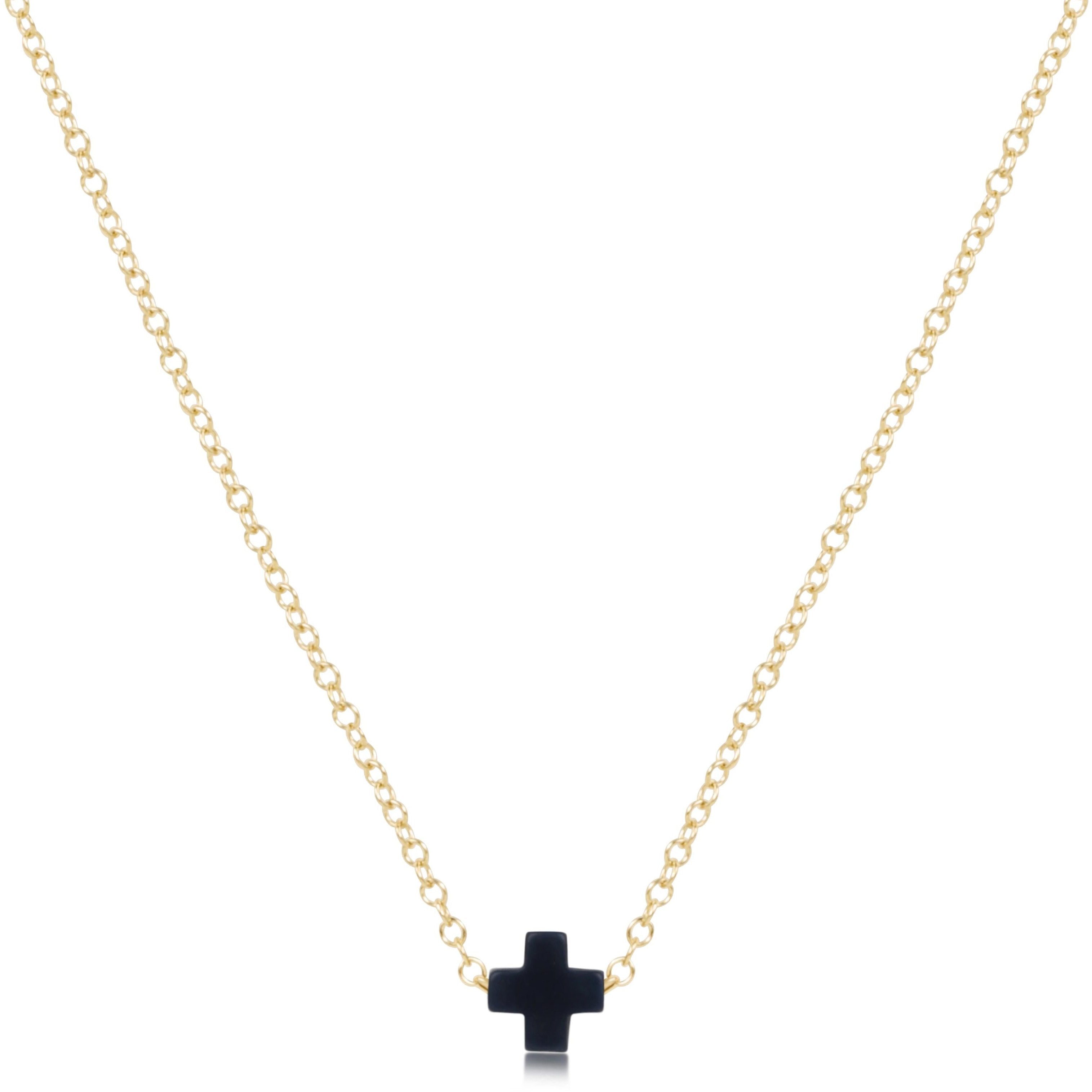 egirl 14" Necklace Gold - Signature Cross Small