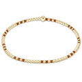 Gameday Hope Joy Pattern 2mm Bead Bracelet - Burnt Orange