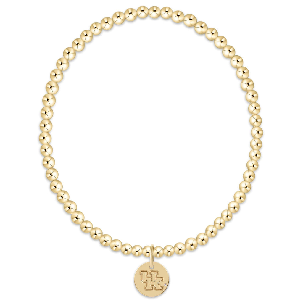eCOLLEGIATE Classic Gold 3mm Bracelet - Kentucky Disc