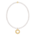 Classic Pearl 3mm Bracelet - Love Gold Disc