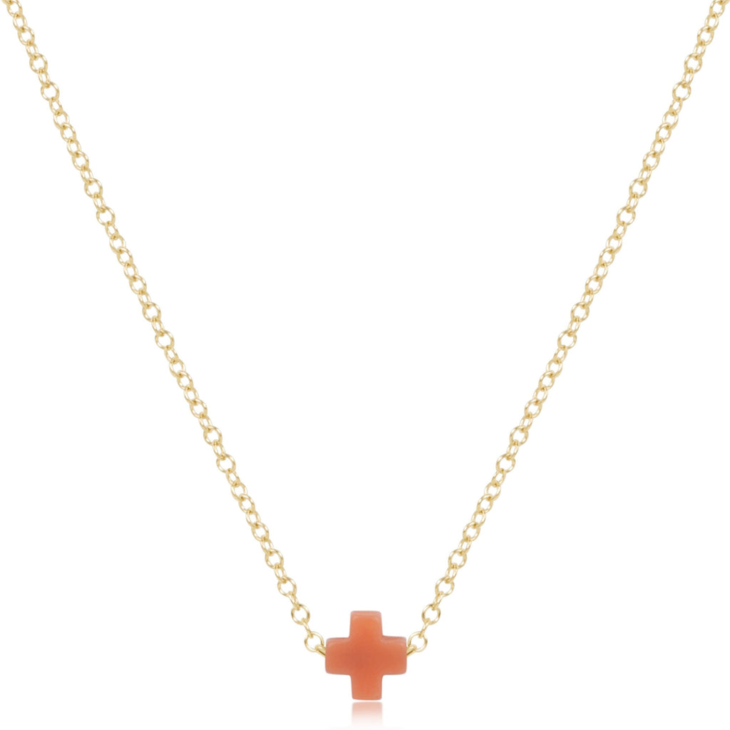 egirl 14" Necklace Gold - Signature Cross Small