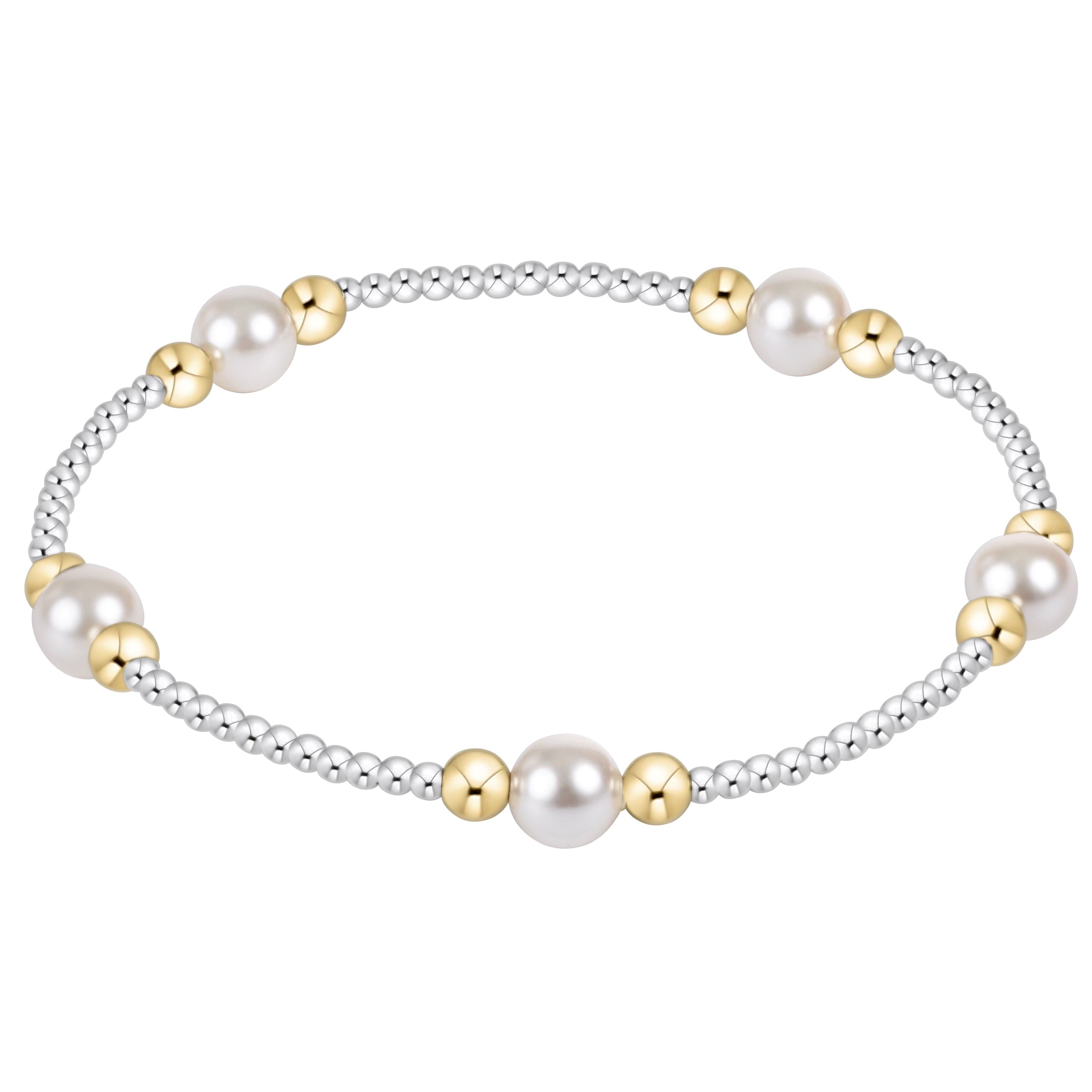 Purpose Pearl 6mm Mixed Metal Bracelet