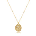 16" Necklace Gold - Inspire Love Small Gold Disc