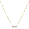 14kt Gold and Diamond Significance Bar Necklace - Four