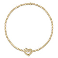 egirl Classic Gold 2mm Bracelet - Love Small Gold Charm
