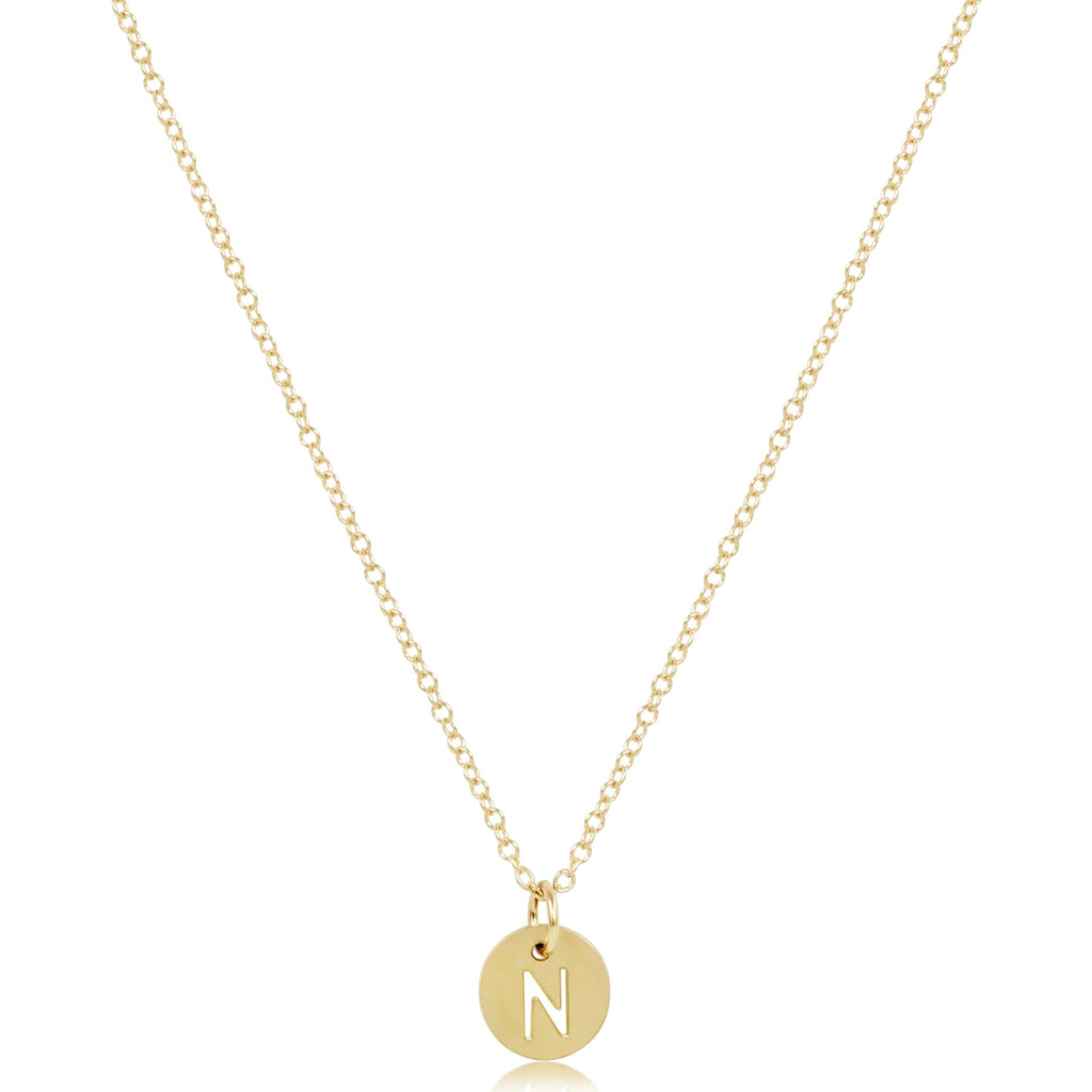 16" Necklace Gold - Respect Small Gold Disc