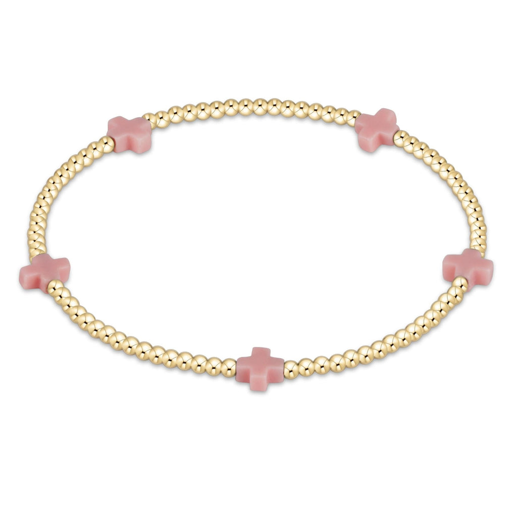 egirl Signature Cross Small 2mm Gold Bracelet