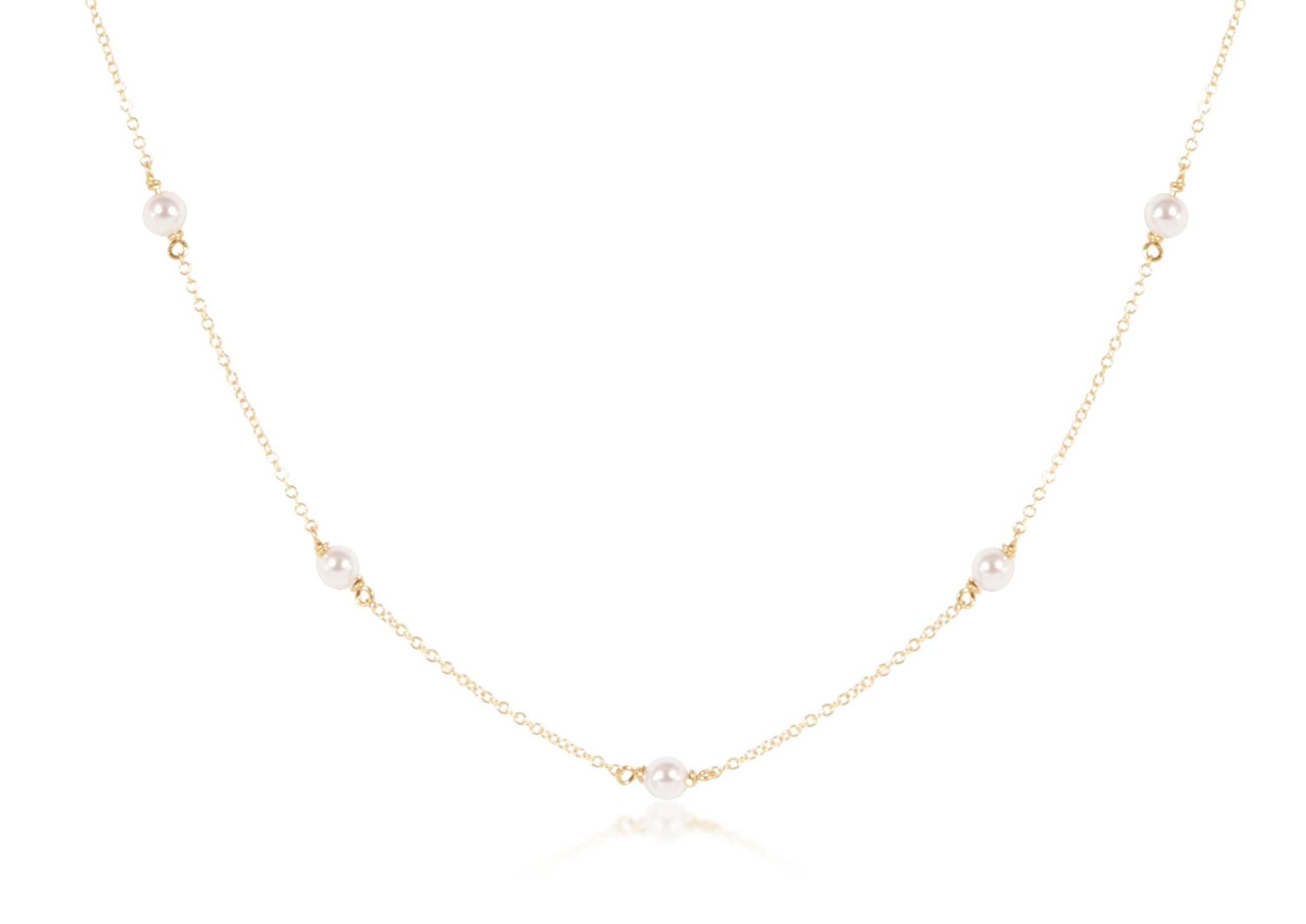 Choker Simplicity Chain Gold - Pearl 4mm