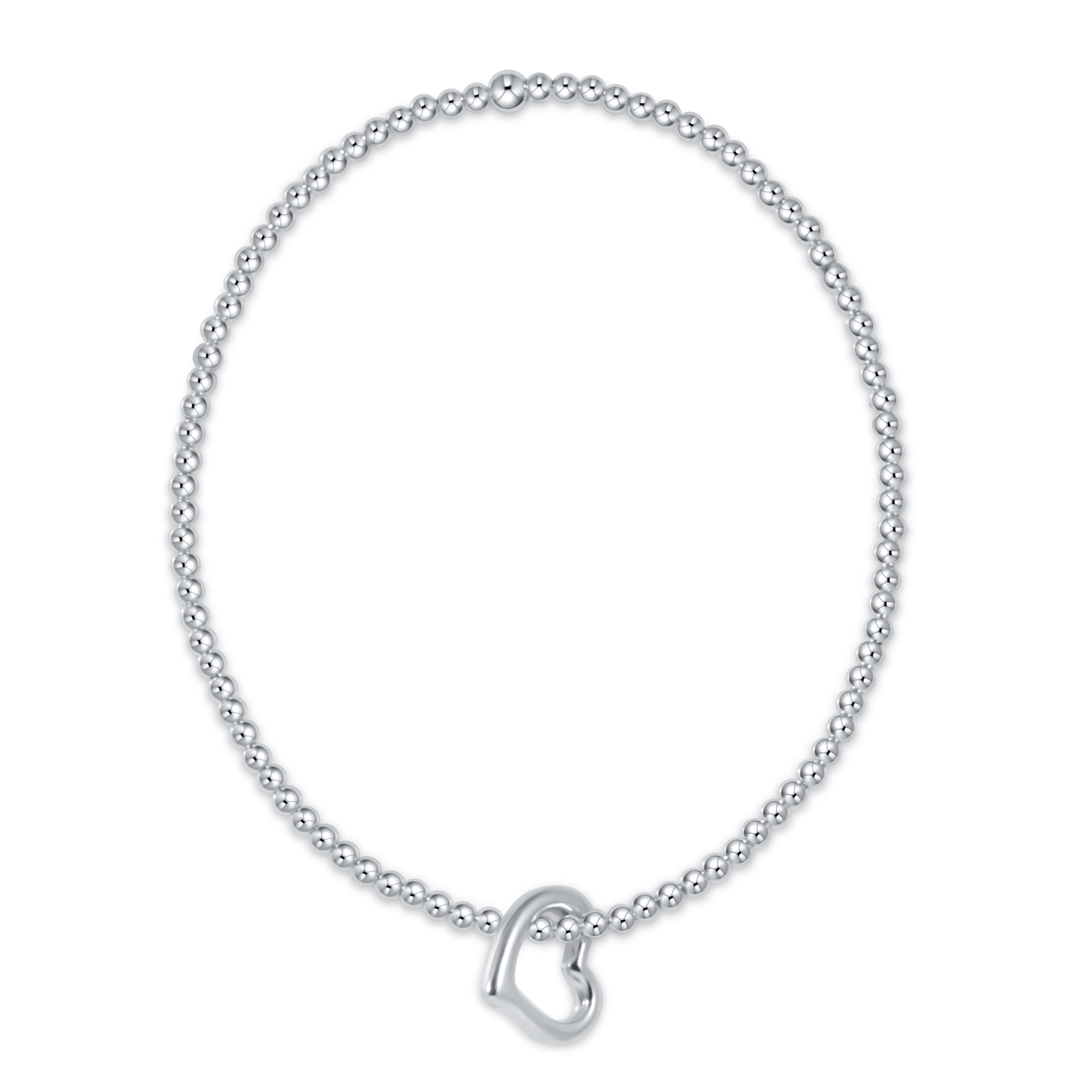 Classic Sterling 2.5mm Bracelet - Love Sterling Charm