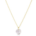 16" Necklace Gold - Reflection Small Charm - 04