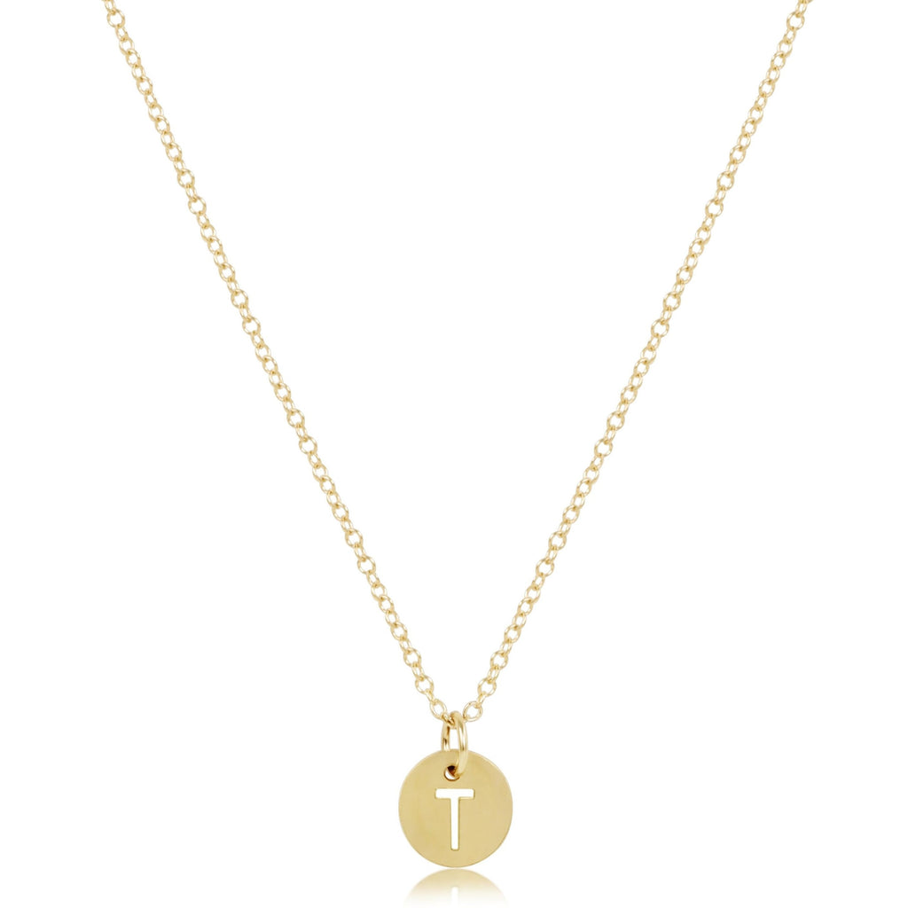16" Necklace Gold - Respect Small Gold Disc