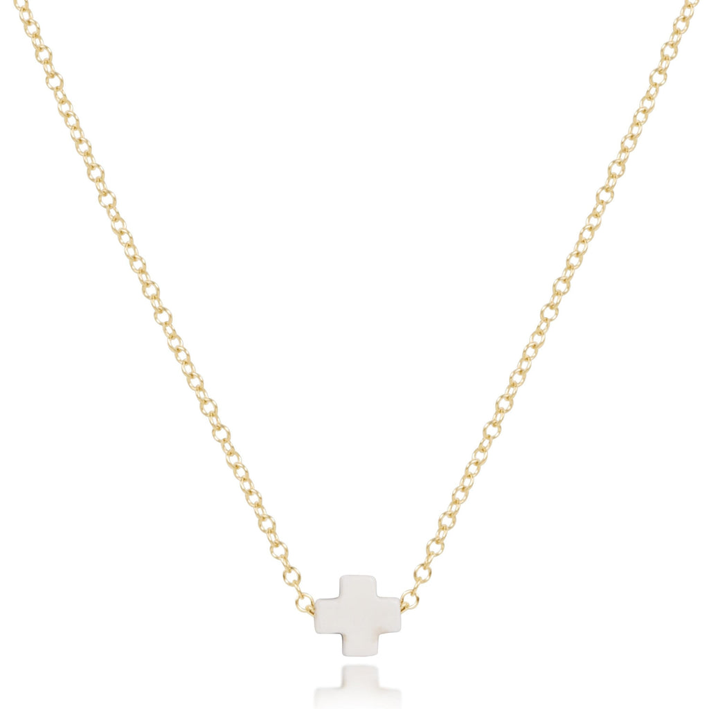 egirl 14" Necklace Gold - Signature Cross Small