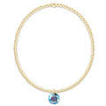 Classic Gold 2mm Bracelet - Reflection Small Charm - 03