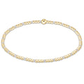 Gameday Hope Sincerity Pattern 2mm Bead Bracelet - White