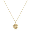 16" Necklace Gold - Protection Gold Disc