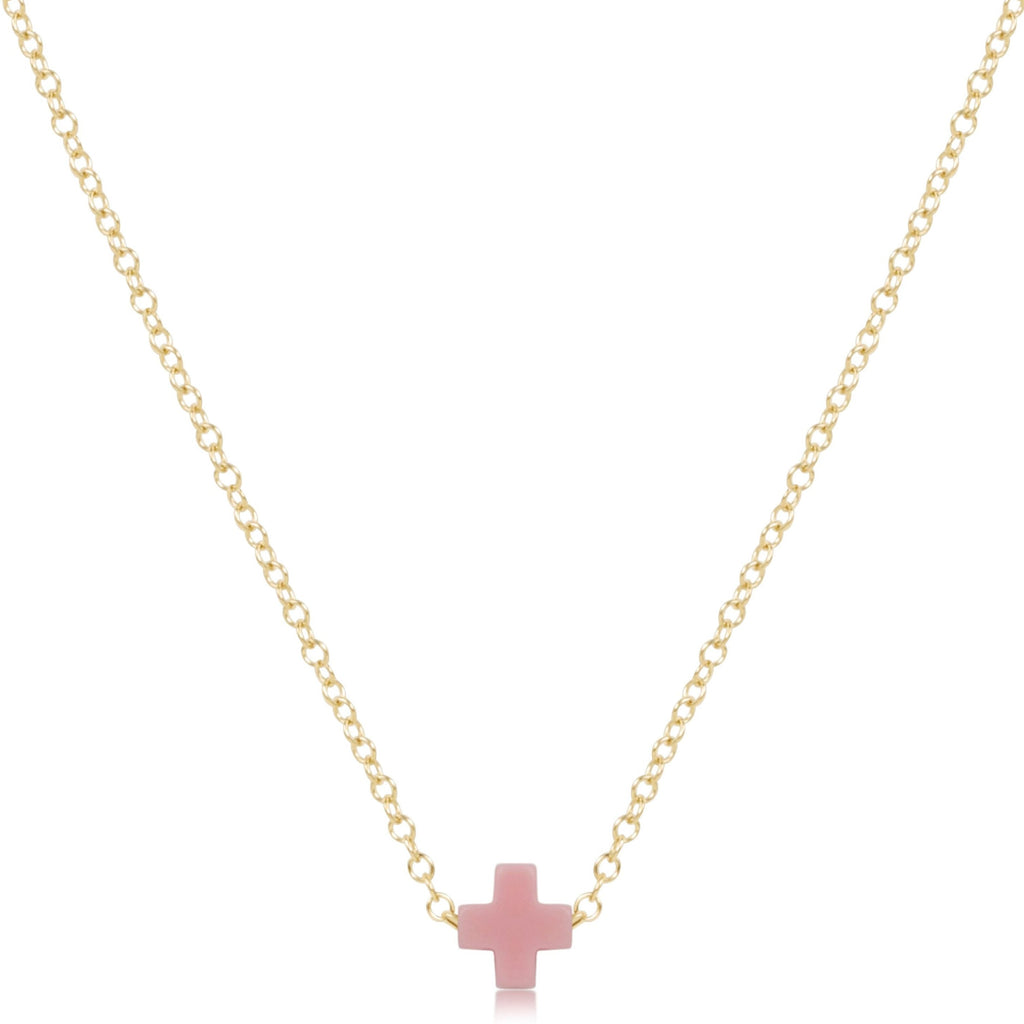 egirl 14" Necklace Gold - Signature Cross Small