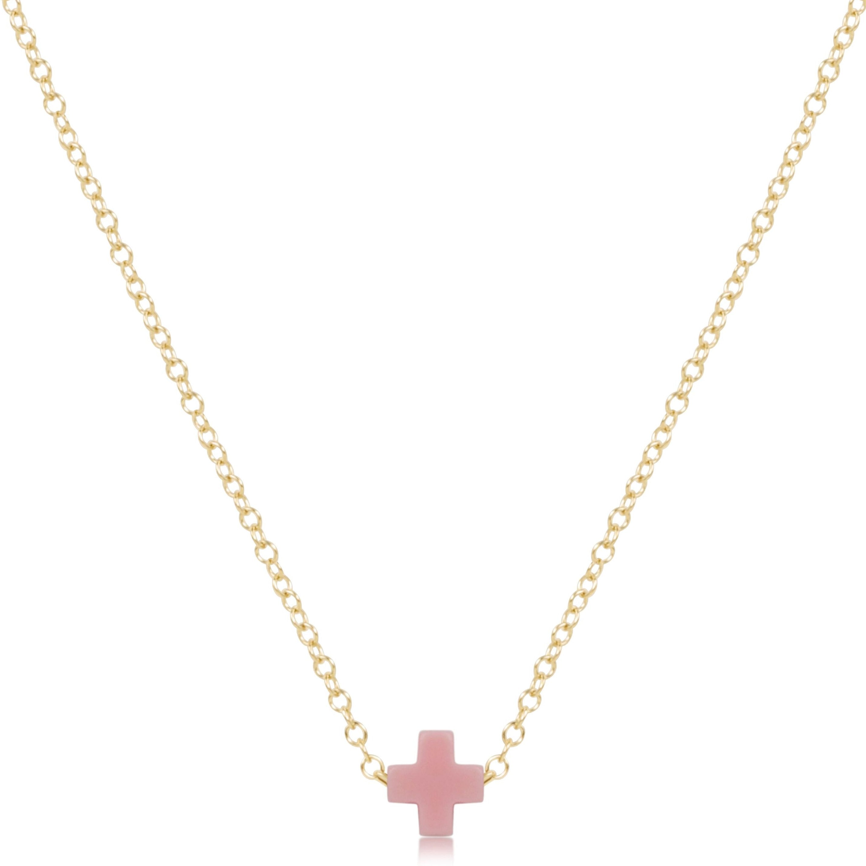 egirl 14" Necklace Gold - Signature Cross Small