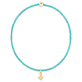 Hope Classic Turquoise Bracelet - Signature Cross Small Gold Charm