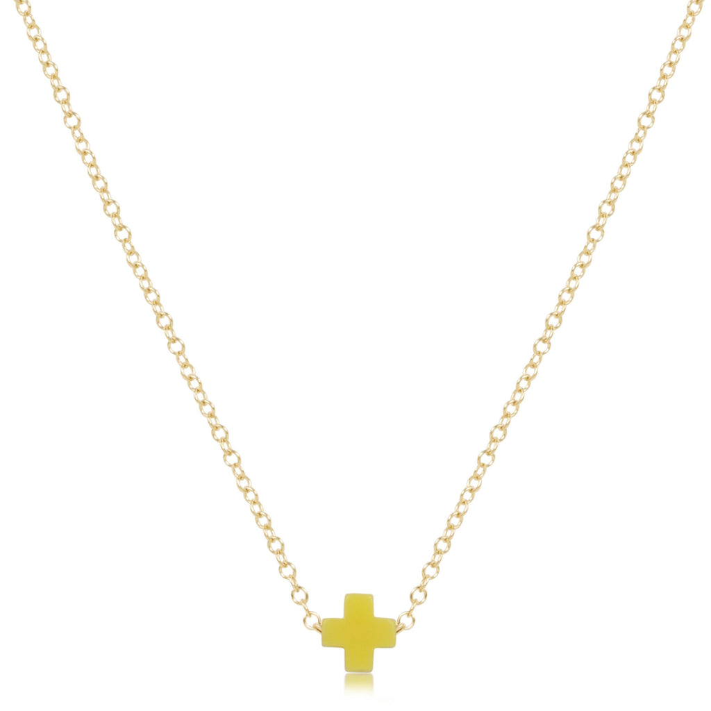 egirl 14" Necklace Gold - Signature Cross Small