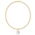 Classic Gold 2mm Bracelet - Classic Pearl 8mm Charm